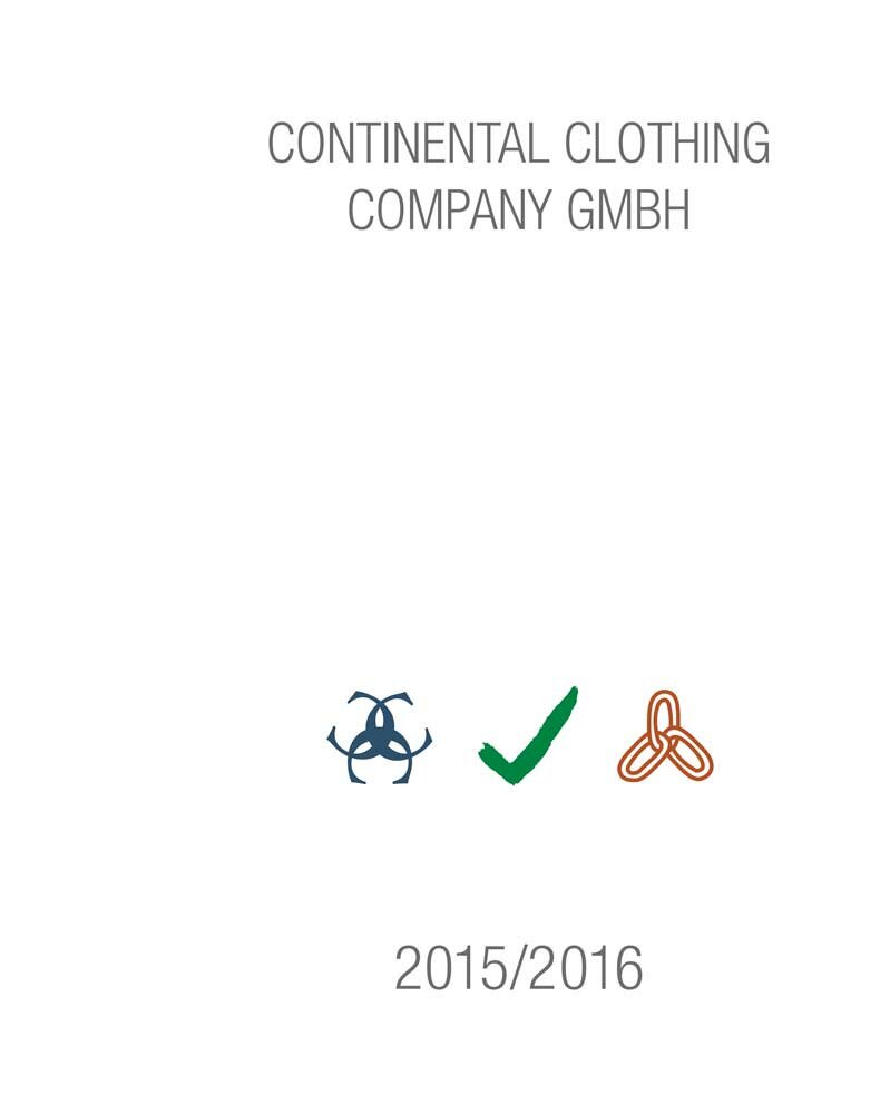 Continental Clothing Company 2015 Katalog